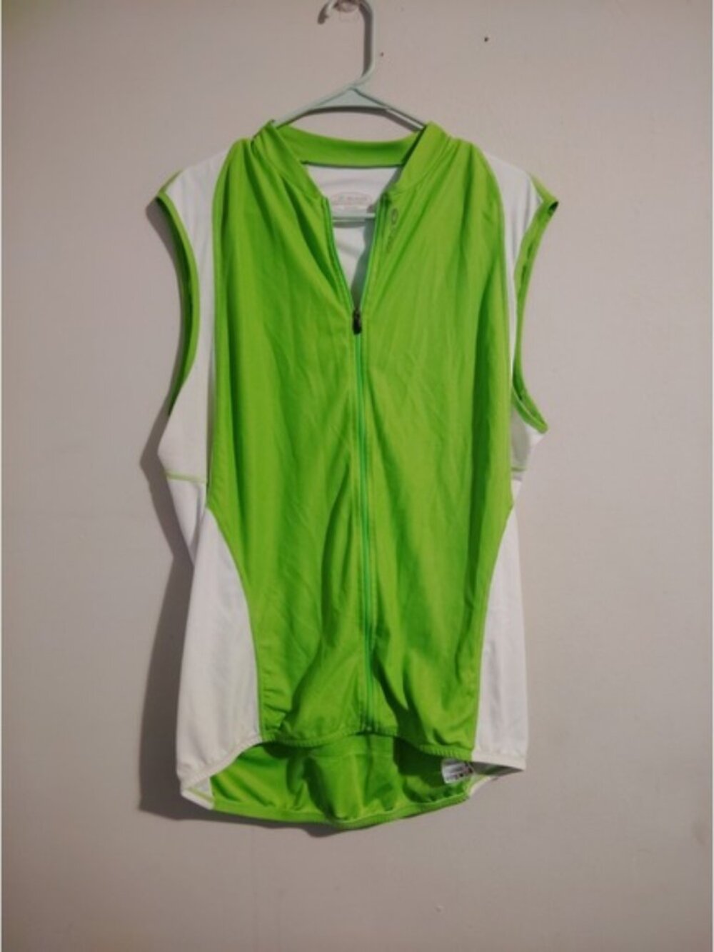 Sugoi RPM SL Cycling Jersey Mens Lime Green Sleeveless Bike Shirt Size 2XL
